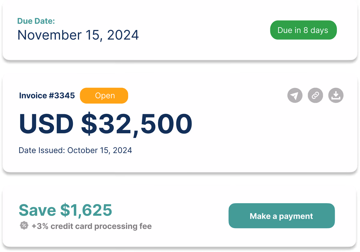 Deliver invoices to customers