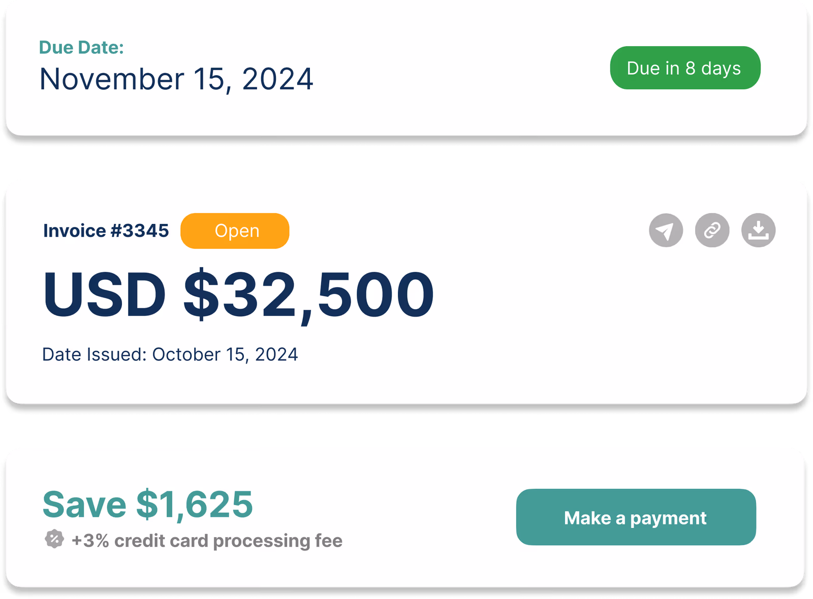 Pelcro Actionable invoices tht incetivise customers to pay you early to imporve cashflow
