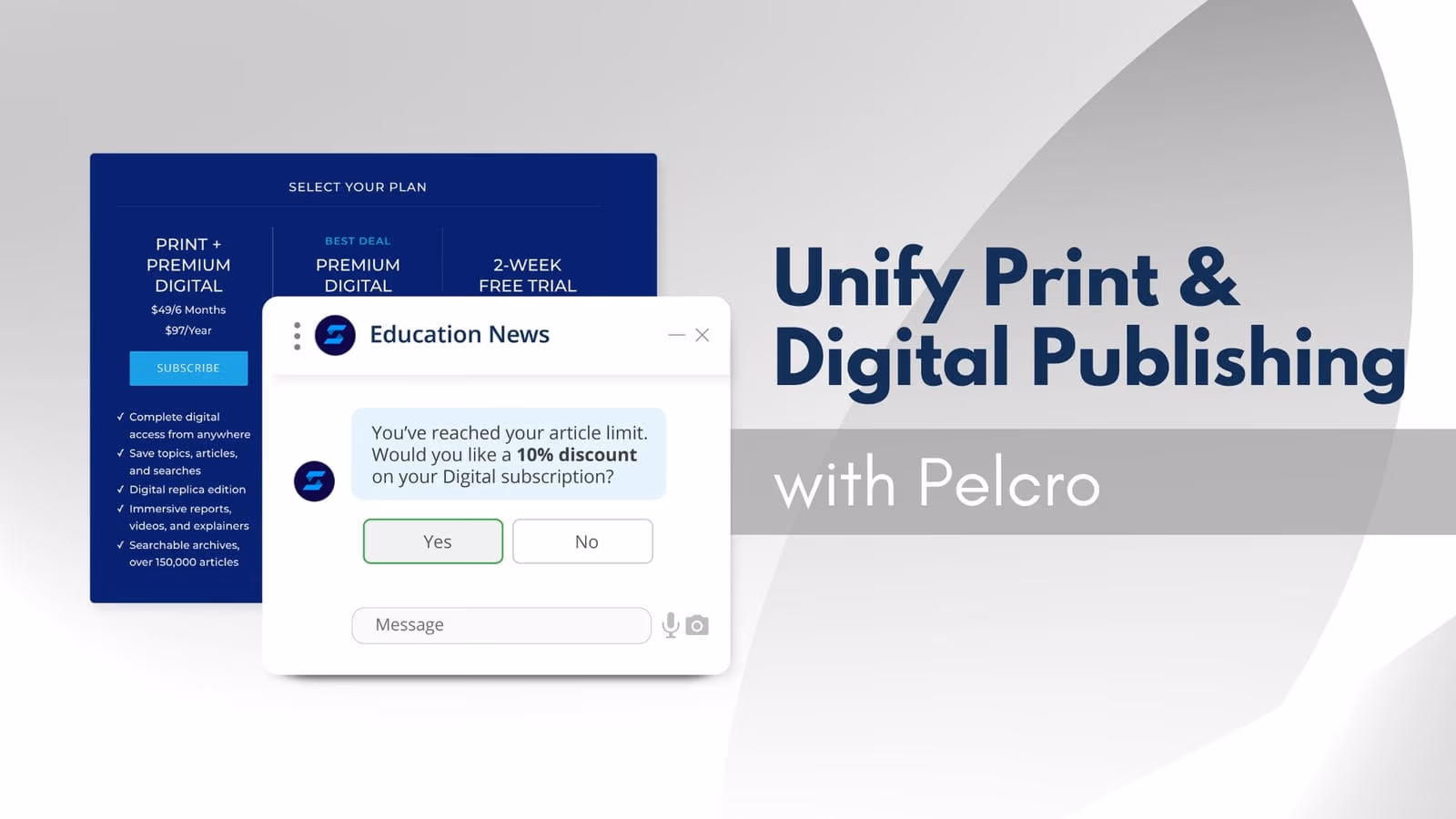 Unify print and digital subscriptions in one Pelcro platform
